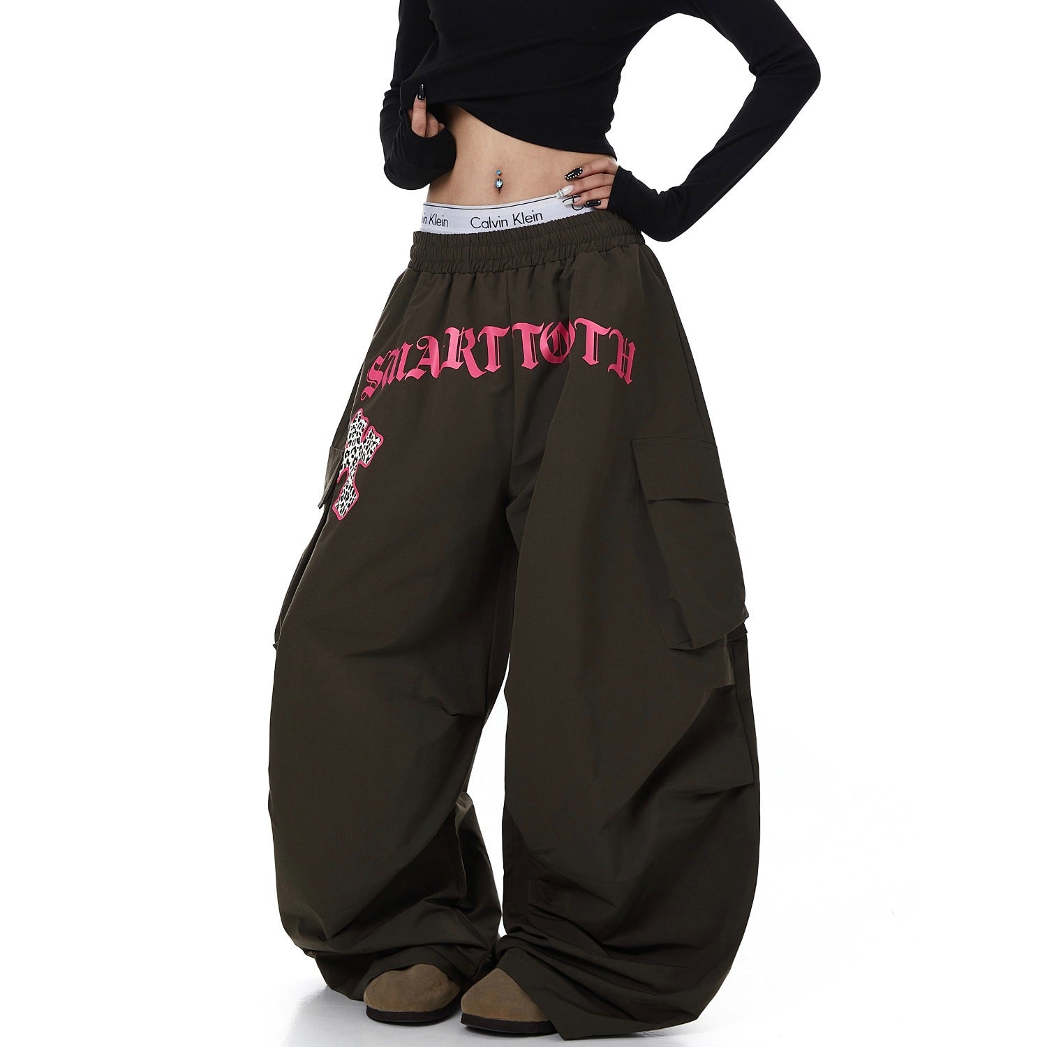 Cargo Pants Women Wide-Leg Pants Jazz Dance Knife Pants