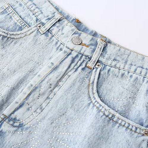 Mid-Waist Denim Shorts for Women