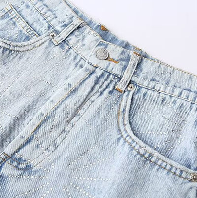 Mid-Waist Denim Shorts for Women