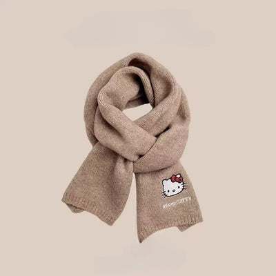 Autumn and winter neck scarf shawl, warm solid color