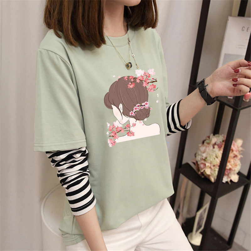 Avocado Green Long Sleeve T-Shirt for Women