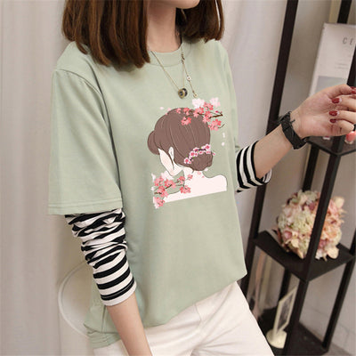 Avocado Green Long Sleeve T-Shirt for Women