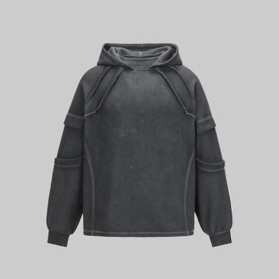 exposed loop spliced hoodie