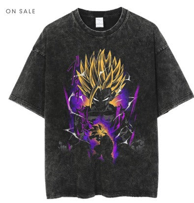 Anime cartoon wash distressed men