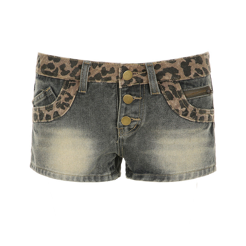 Low Waist Denim Shorts for Women Spicy Slimming Button Ultra Short Hot Pants Trendy