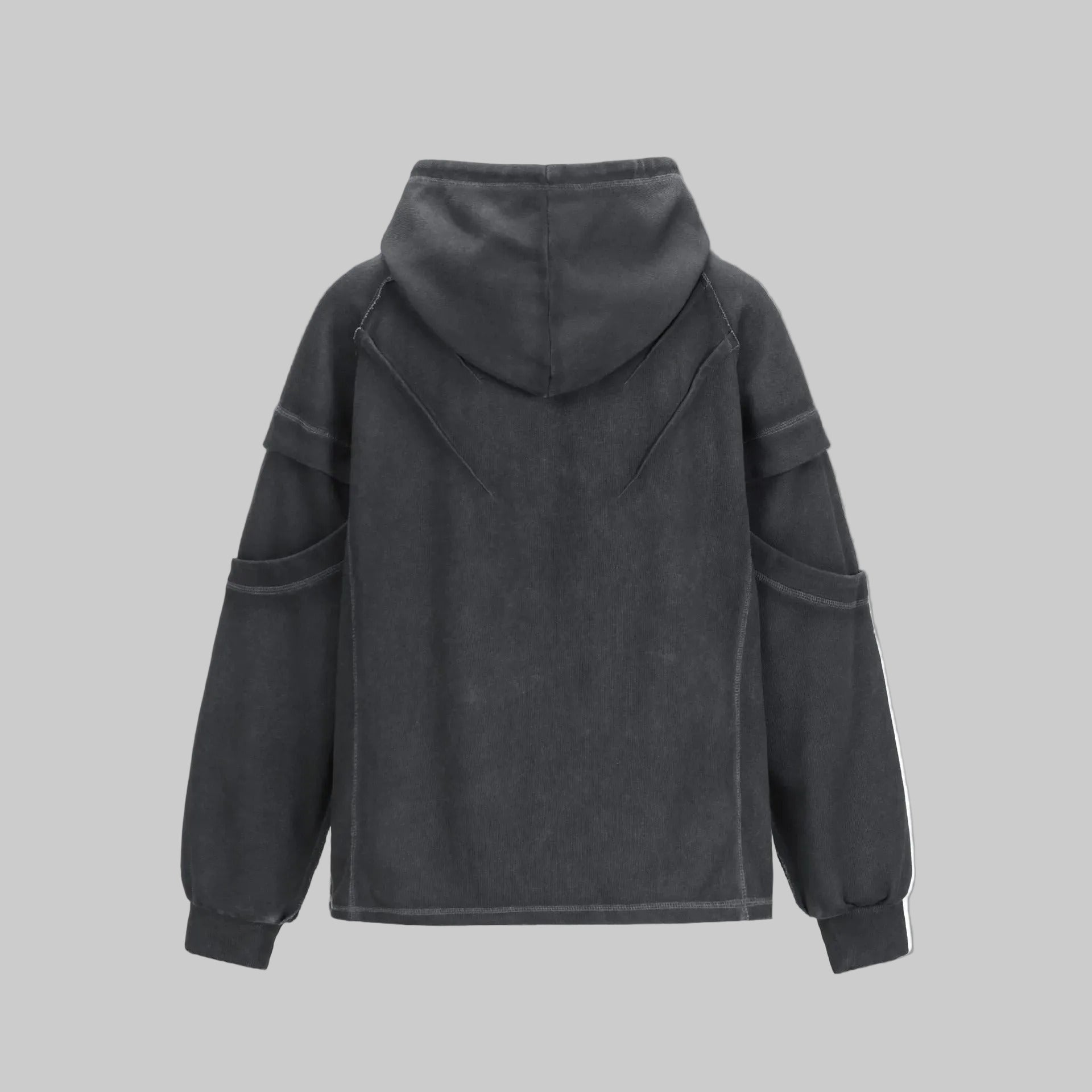exposed loop spliced hoodie
