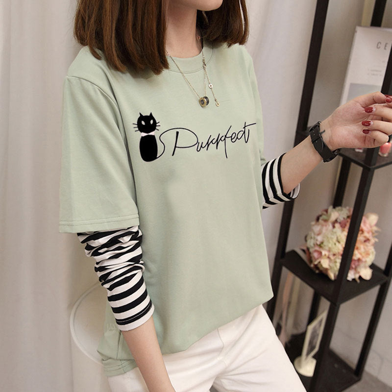 Avocado Green Long Sleeve T-Shirt for Women