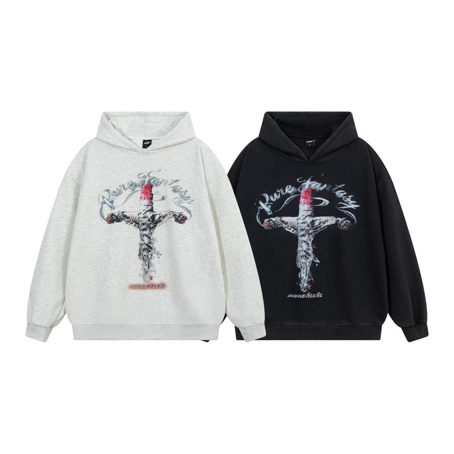 Cross shaped letter hoodie