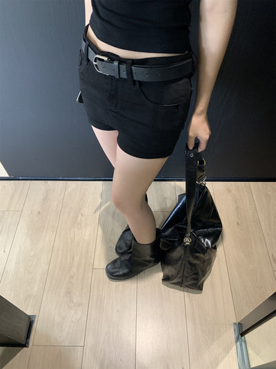 Short Design Elastic Mini Denim Shorts for Women
