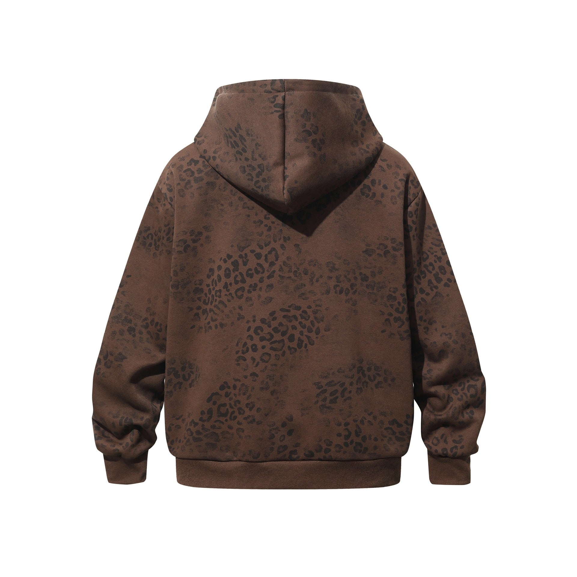 leopard print zip up hoodie