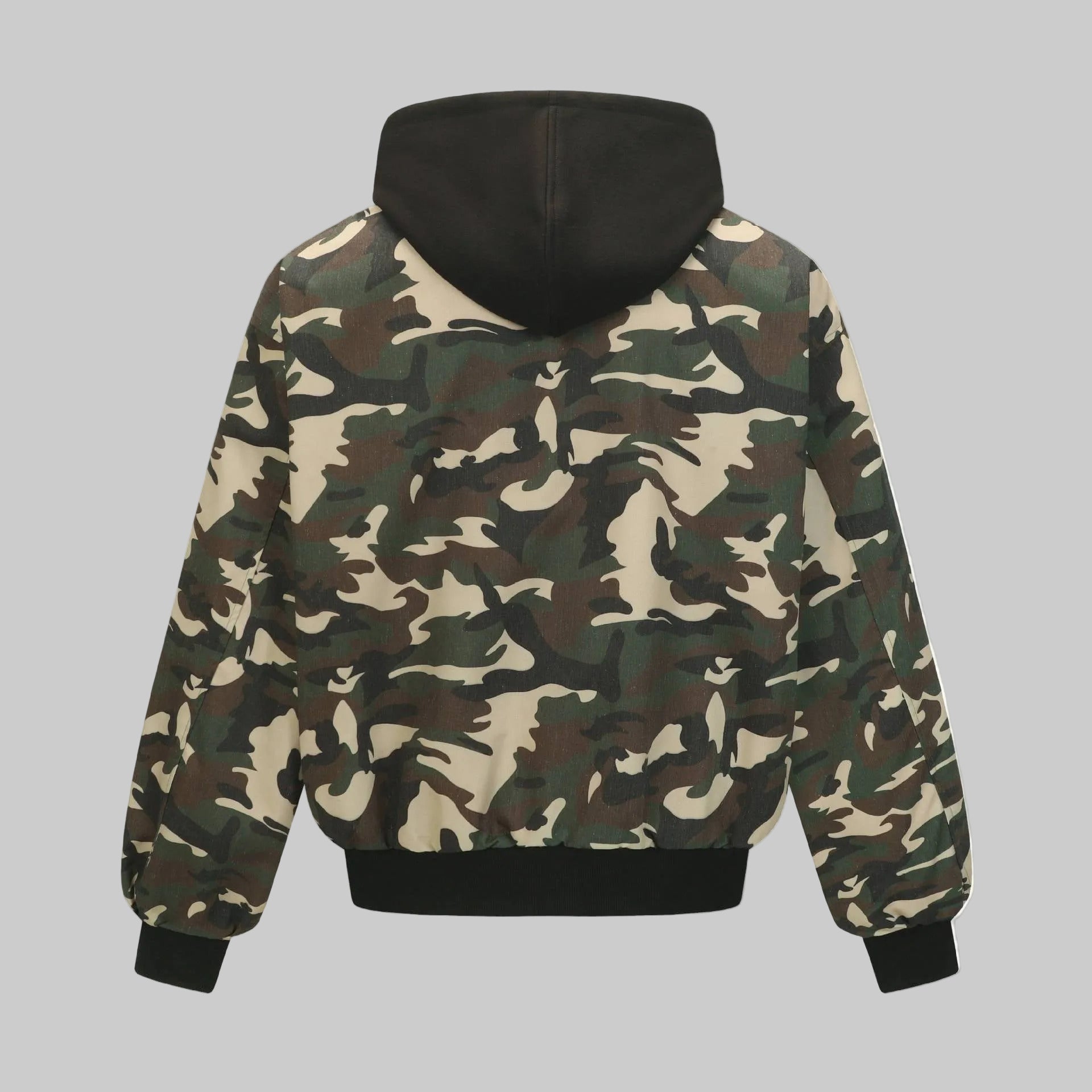Street Camouflage Patchwork Loose Hooded