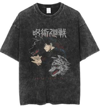 Anime cartoon wash distressed men