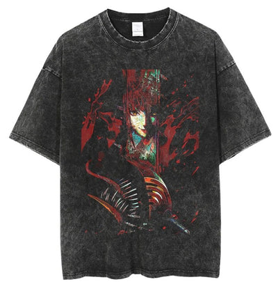 Anime cartoon wash distressed men