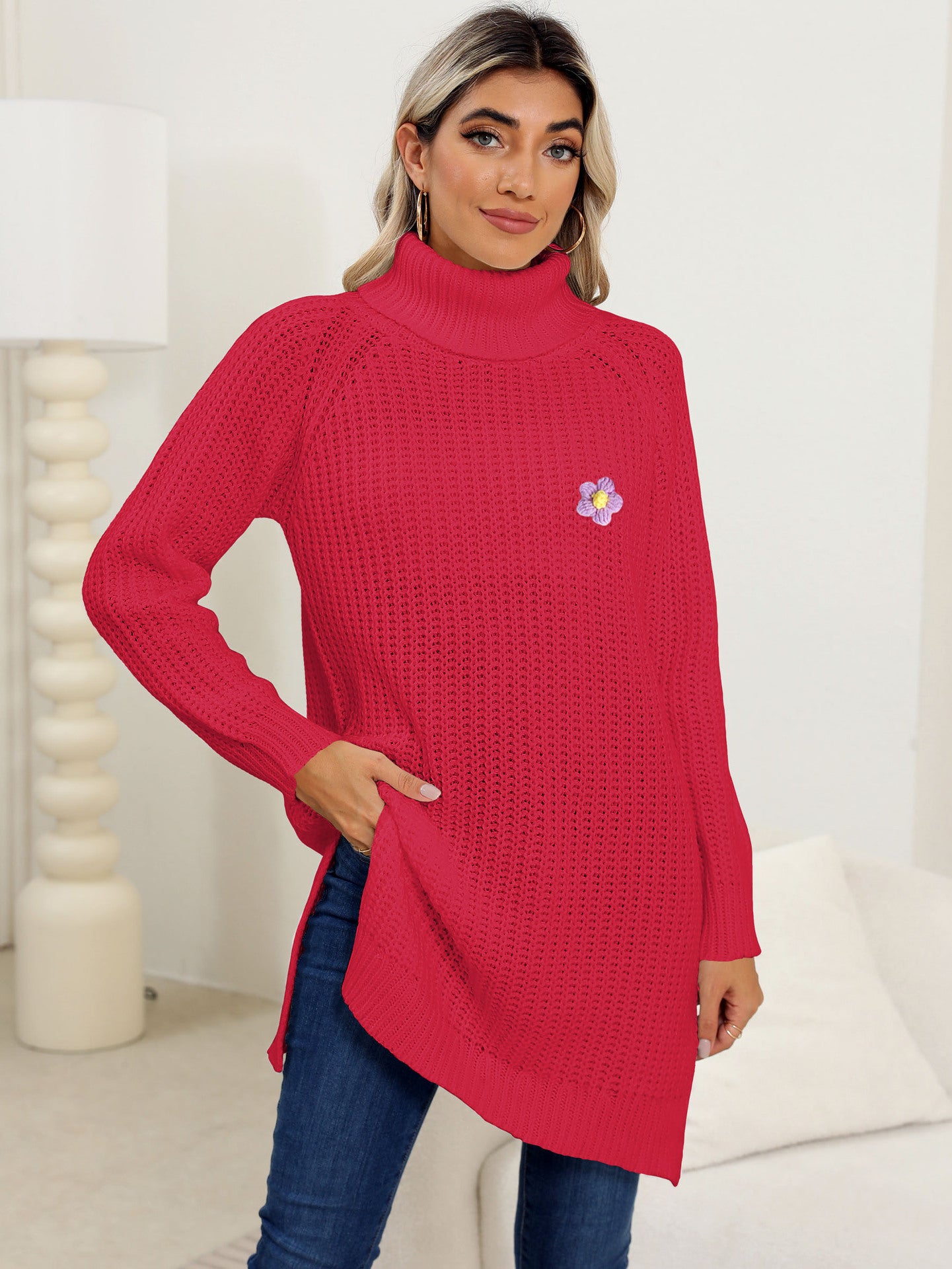 Lady's Base Layer Sweater hands
