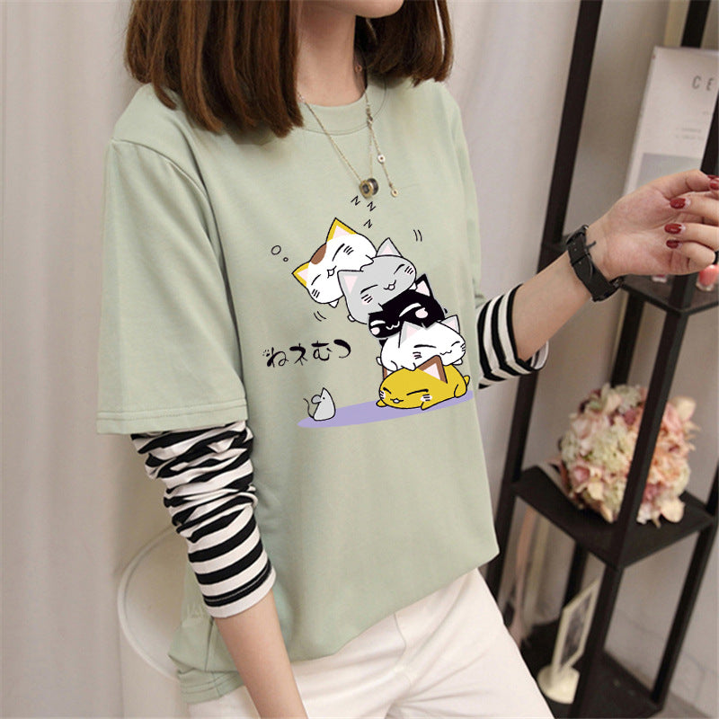 Avocado Green Long Sleeve T-Shirt for Women