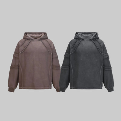 exposed loop spliced hoodie