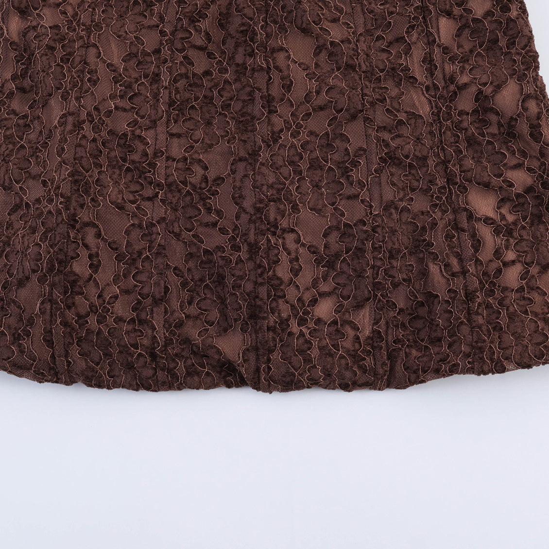 Chic Velvet Lace Bodysuit Crop Top for Women