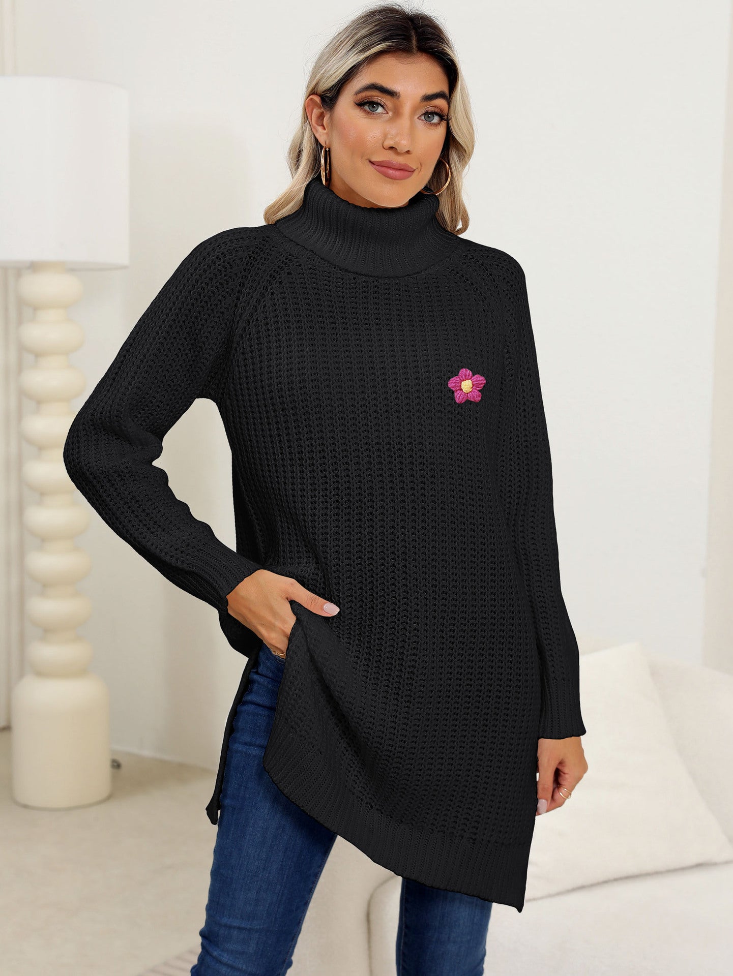Lady's Base Layer Sweater hands