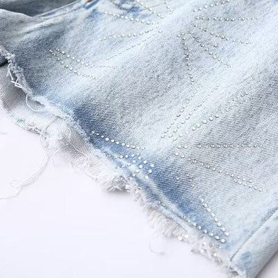 Mid-Waist Denim Shorts for Women