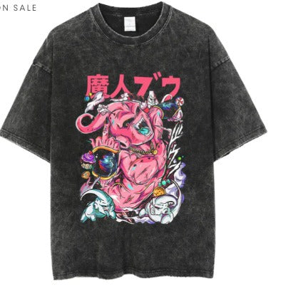 Anime cartoon wash distressed men