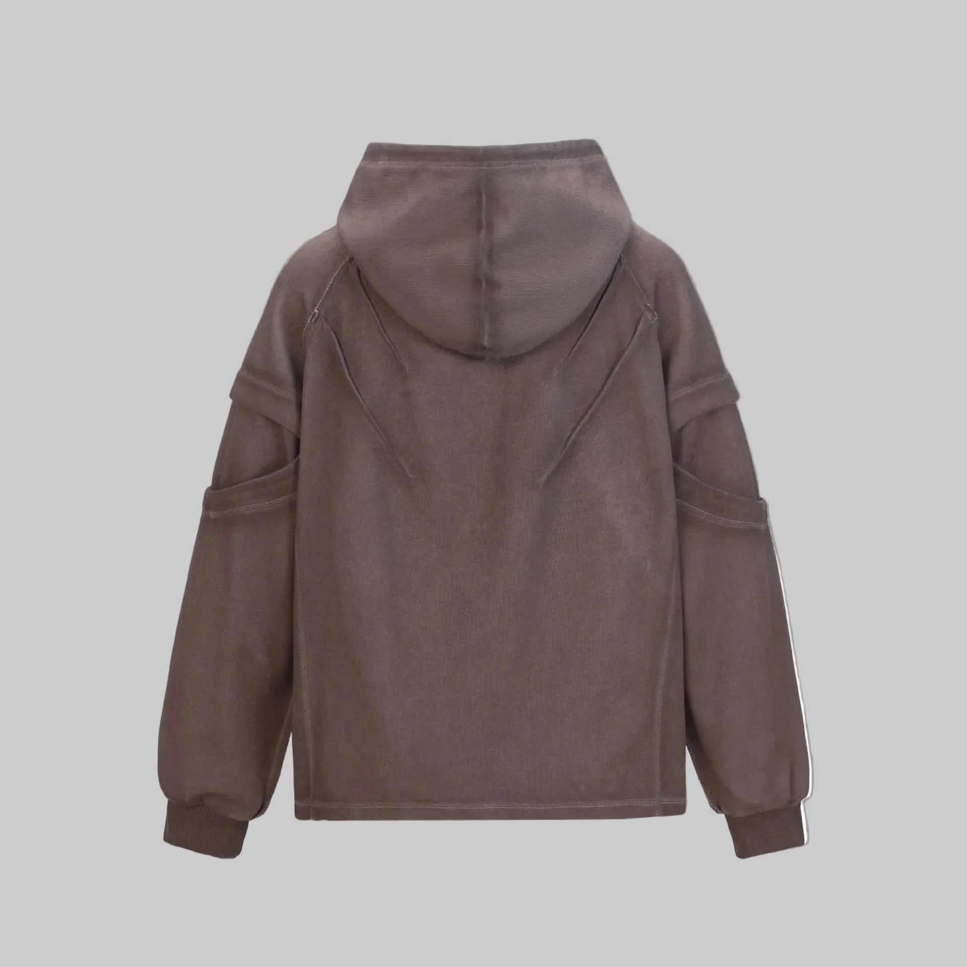 exposed loop spliced hoodie