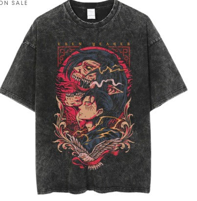 Anime cartoon wash distressed men