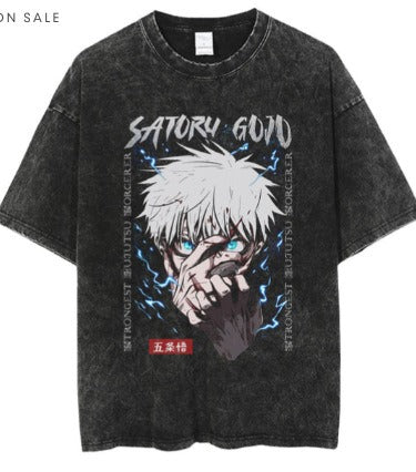 Anime cartoon wash distressed men