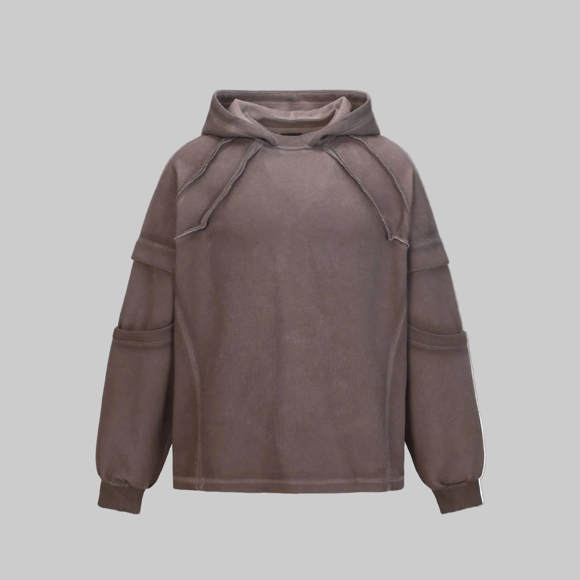 exposed loop spliced hoodie