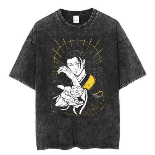 Anime cartoon wash distressed men