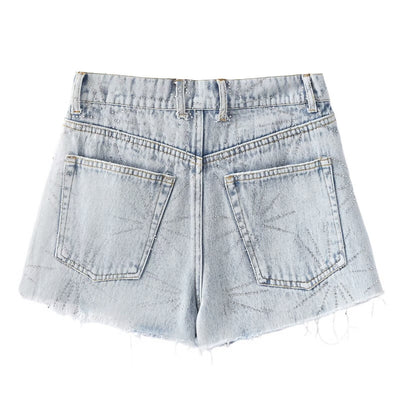 Mid-Waist Denim Shorts for Women