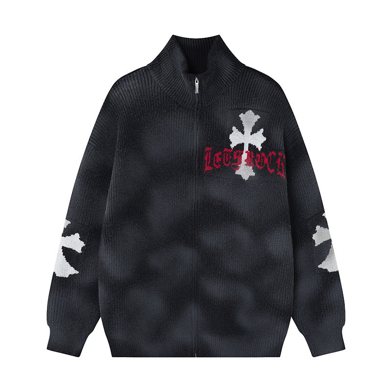 Gradient tie dye cross coat makes