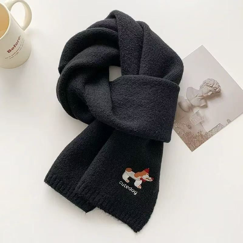Autumn and winter neck scarf shawl, warm solid color
