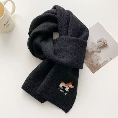 Autumn and winter neck scarf shawl, warm solid color