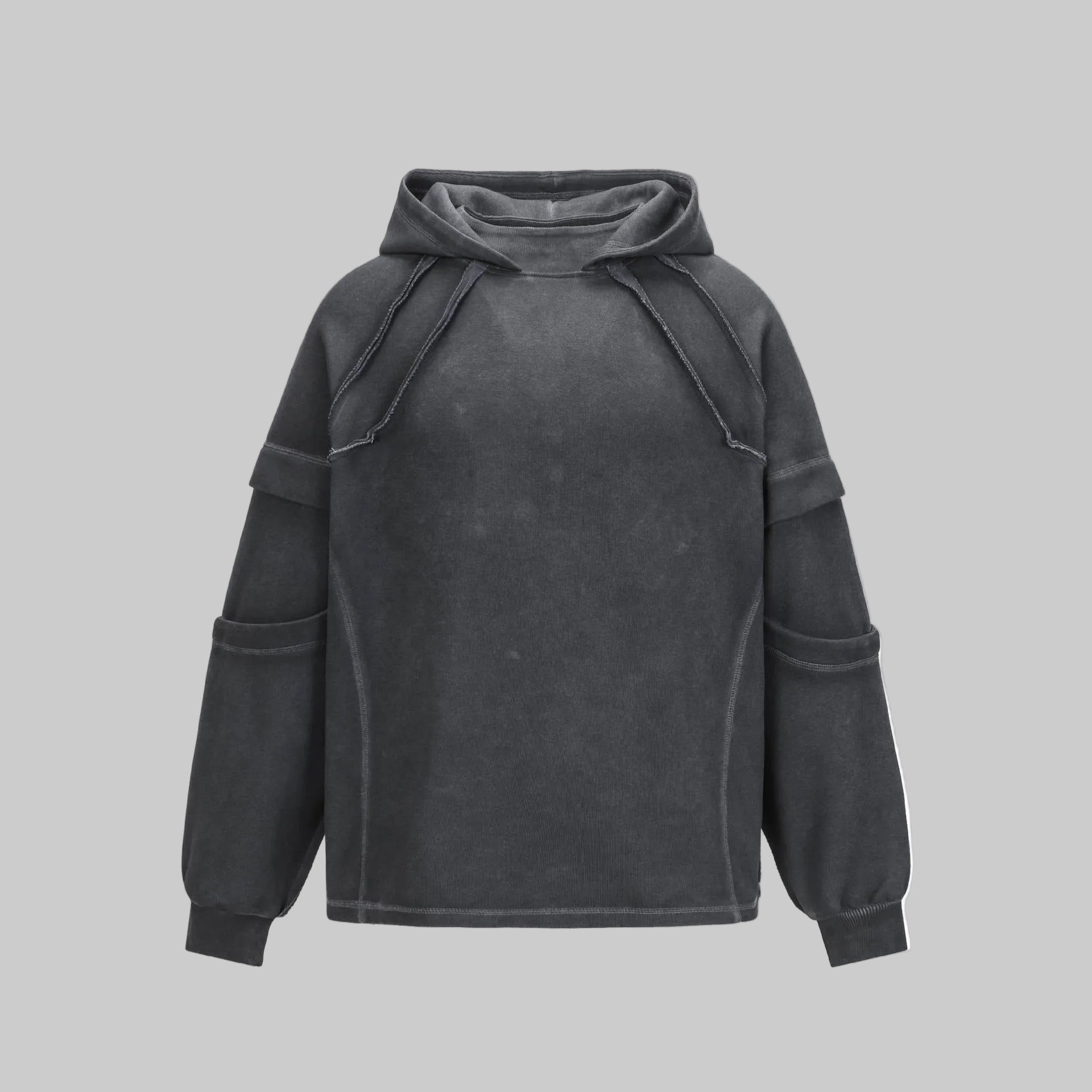 exposed loop spliced hoodie