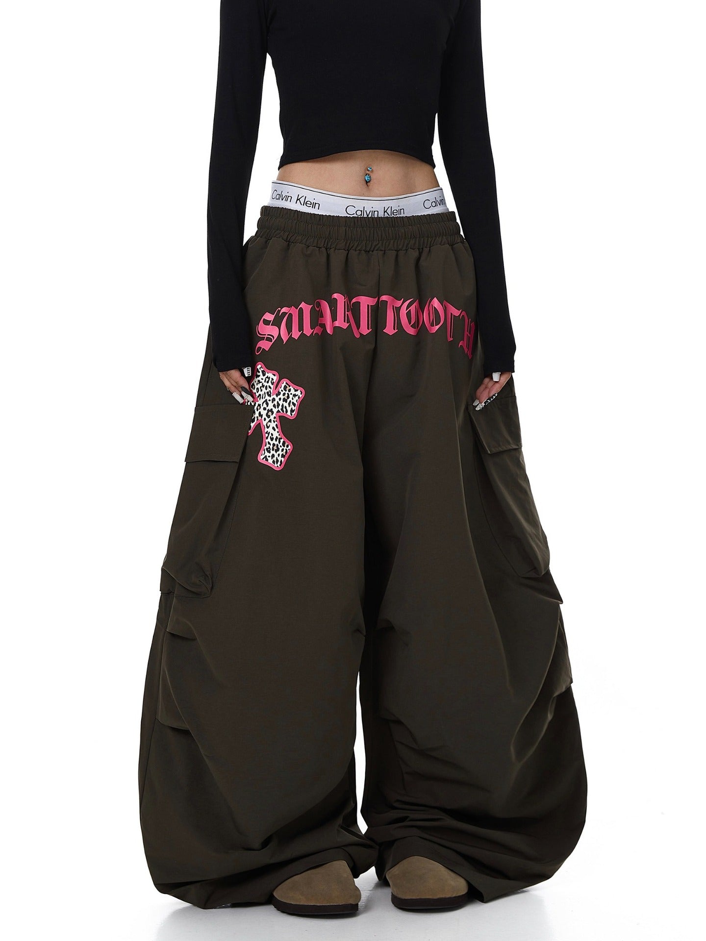 Cargo Pants Women Wide-Leg Pants Jazz Dance Knife Pants