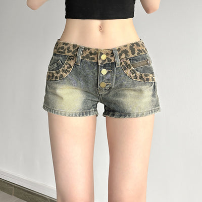 Low Waist Denim Shorts for Women Spicy Slimming Button Ultra Short Hot Pants Trendy