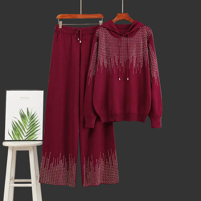 High neck sweater loose suit way