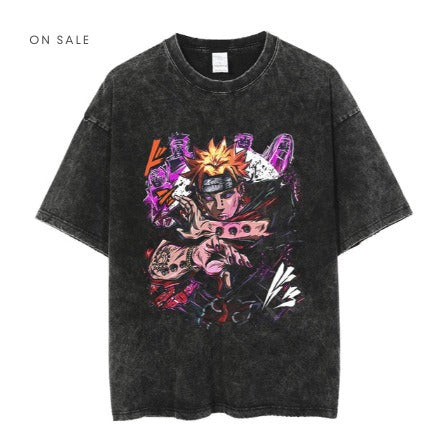 Anime cartoon wash distressed men