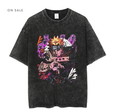 Anime cartoon wash distressed men