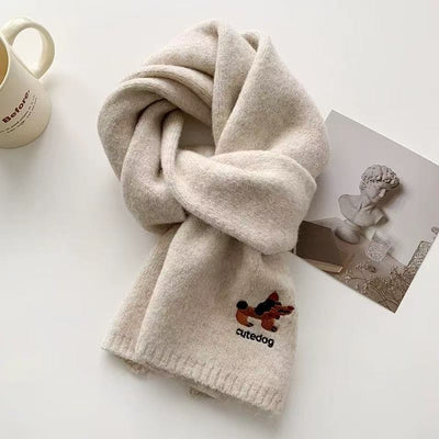Autumn and winter neck scarf shawl, warm solid color