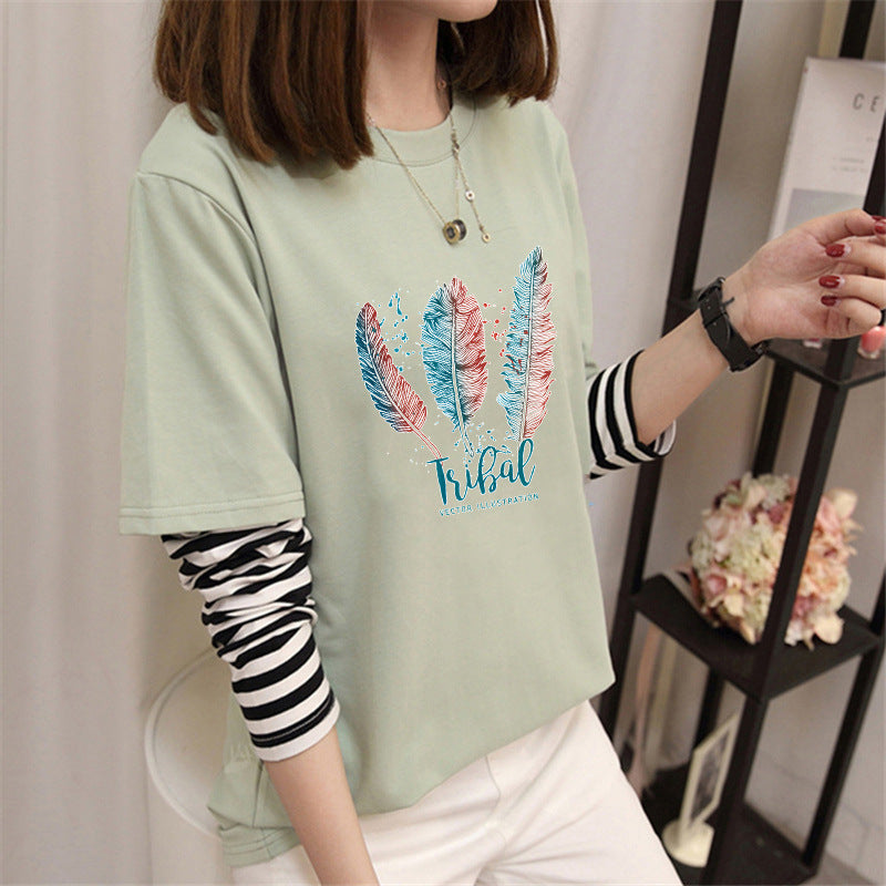 Avocado Green Long Sleeve T-Shirt for Women