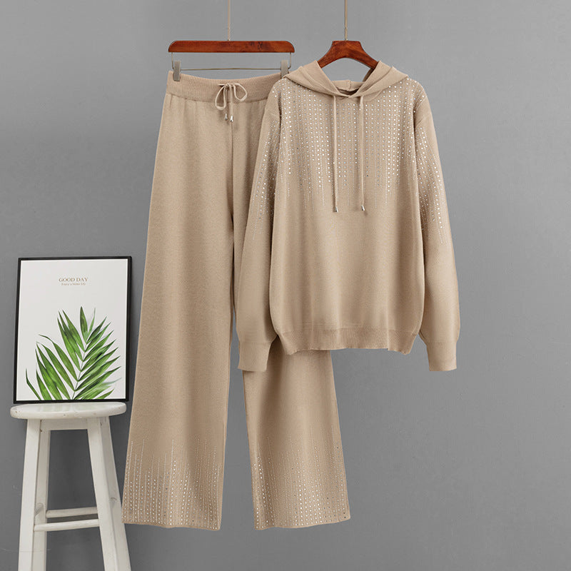 High neck sweater loose suit way