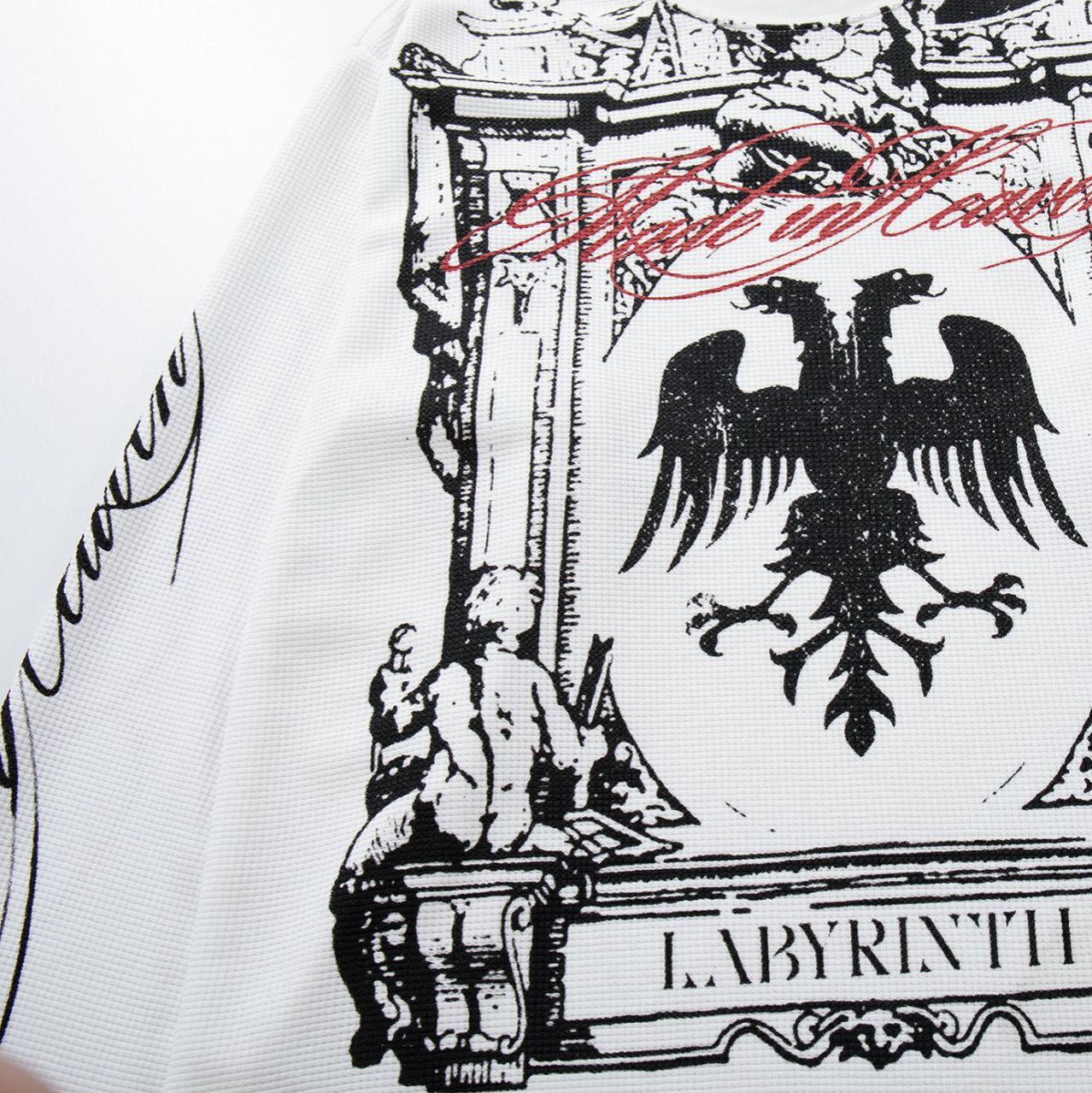Graffiti printed long sleeved T-shirt for men