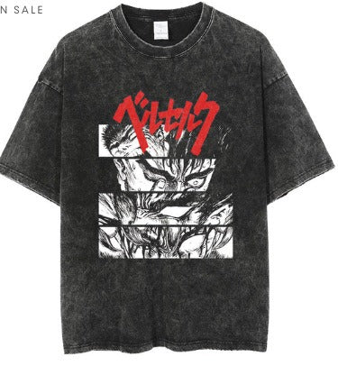 Anime cartoon wash distressed men