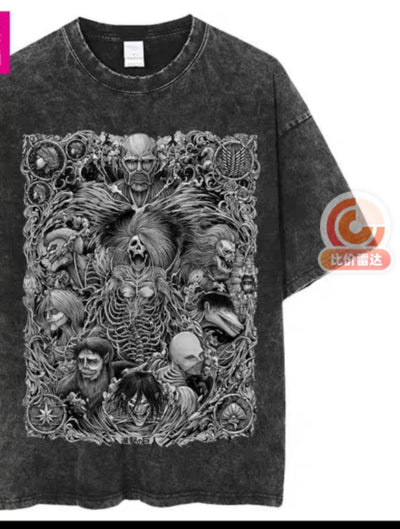 Anime cartoon wash distressed men