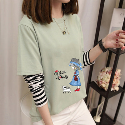 Avocado Green Long Sleeve T-Shirt for Women