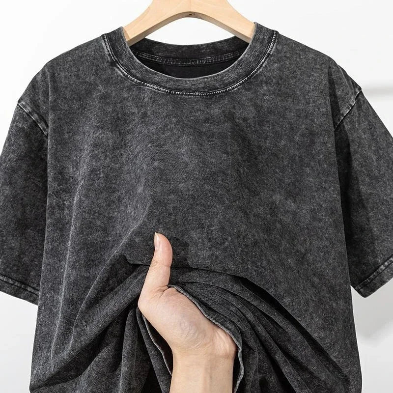 Anime Vintage Washed T-Shirt Oversized Streetwear Tee