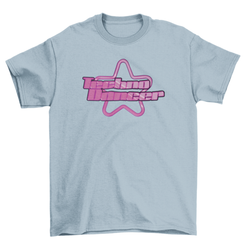 Chrome and gradient quotes Y2K scalable t-shirt